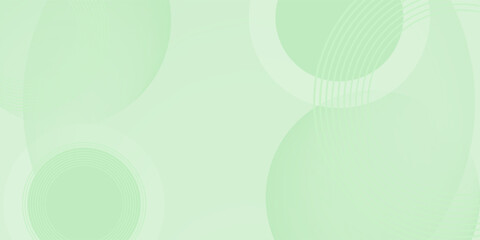 Minimalist soft Abstract Background in Gradient green and white Tones with Circles. Circle effect style geometric, abstract background.