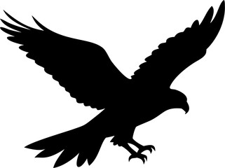 Obraz premium Red Kite Bird Silhouette in Flight – Vector Illustration of a Soaring Raptor