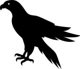 Fototapeta premium Red Kite Bird Silhouette in Flight – Vector Illustration of a Soaring Raptor