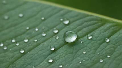 Close-Up of a Water Droplet on a Fresh Green Leaf with Dry Leaves and Insect Nearby &ndash; 8K Nature Macro