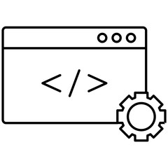 Web Development or Website Coding Icon
