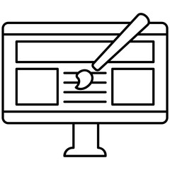 Web Design or Website Layout Icon