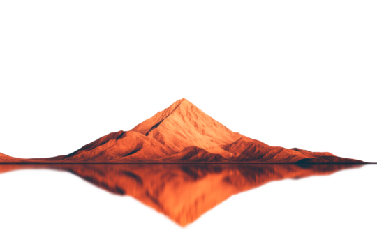 Majestic mountain reflection at sunset remote nature landscape tranquil serenity isolated on transparent background