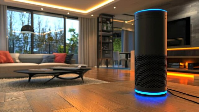 Smart speaker in modern living room