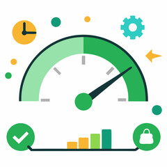 Performance Speed Meter Gauge Vector