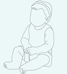 baby sitting. happy little baby boy or girl sitting on floor at home.