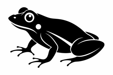 frog sihouette black vector