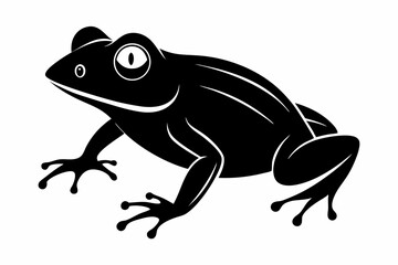 frog sihouette black vector