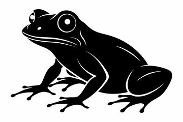 frog sihouette black vector