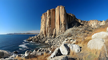 Stunning seaside cliffs of Baja California, showcasing nature's architecture