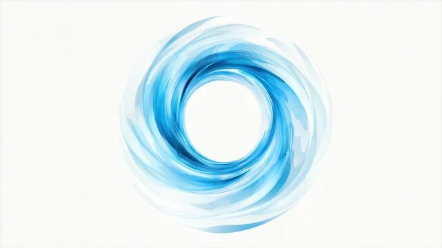 Abstract swirling blue circle design