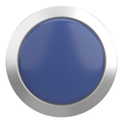 Circle button. Price tag. 3D illustration.