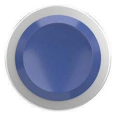 Circle button. Price tag. 3D illustration.