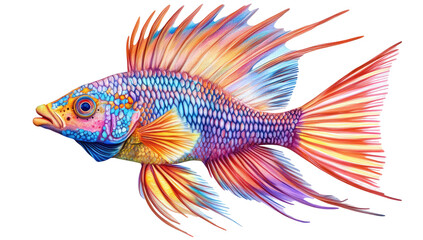Fototapeta premium Vibrant fish with elaborate fins