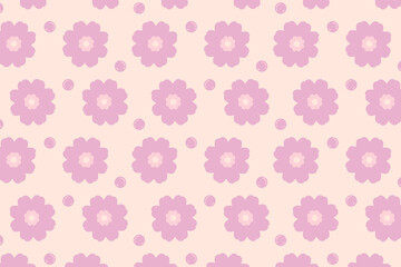 A seamless floral pattern inspired by Japanese sakura background (cherry blossoms). Soft pink flowers and circular elements , perfect for spring designs, fabric, wallpapers, and Japanese-theme