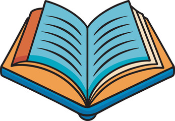 open book vector illustration on white