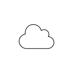Obraz premium Cloud Icon, Simple Line Style Cloud Symbol