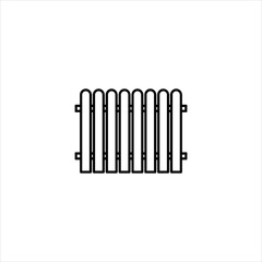 Fence vector icon. the Fence for the home. fence for Fencing icon on white background. color editable