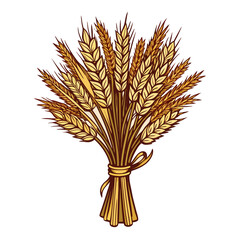 dry wheat bundle rustic wheat sheaf golden wheat