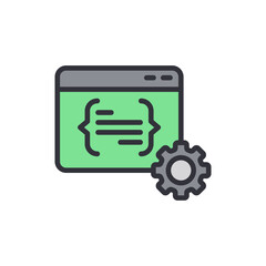 Obraz premium Software Development And Settings Icon On A Transparent Background