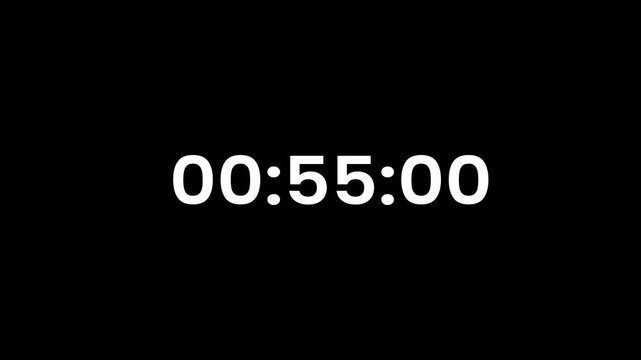 60 second countdown timer animation. 1 Minutes countdown.
