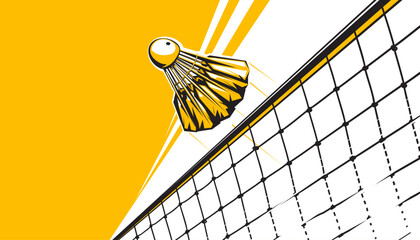 Badminton abstract background design. Sports concept
