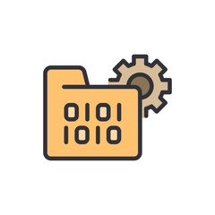 Digital Data Processing With Binary Folder And Gear Configuration