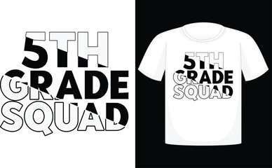 5th Grade Squad T-shirt , 4th July T-shirt, T shirt Design, USA School Flag, Vintage, United States, Holiday