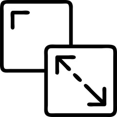 Collection of zoom in zoom out full screen and shrink screen icons for user interface and application design purposes