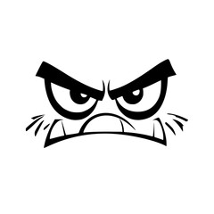 Fototapeta premium Angry eyes icon emotion face expression symbol