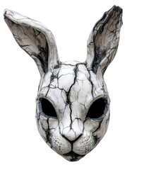 Cracked White Rabbit Mask