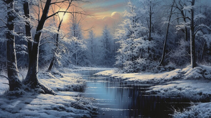 Naklejka premium Silent Snowfall