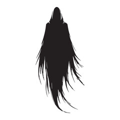 Iconic Wraith apparition concept graphic - wraith silhouette - wraith vector - silhouette of wraith - phantom being symbol
