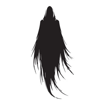Iconic Wraith apparition concept graphic - wraith silhouette - wraith vector - silhouette of wraith - phantom being symbol

