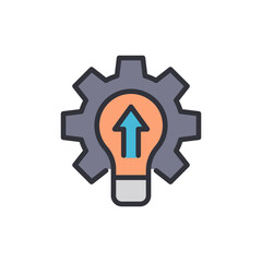 Illuminating Innovation A Symbolic Fusion Of Lightbulb And Gear Mechanism