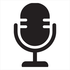 vector illustration of a hand holding a microphone