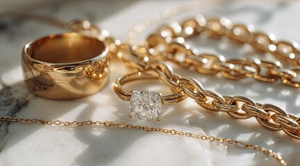 gold necklace with pearls