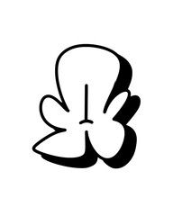 Letters A in graffiti style