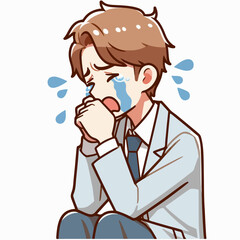 illustration of someone crying 