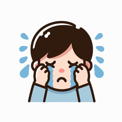 Obraz premium illustration of someone crying 