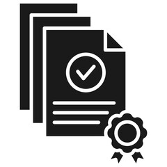 Fototapeta premium Underwriter Glyph Icon