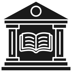 Book Building Glyph Icon