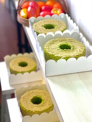 cake with cream and fruits