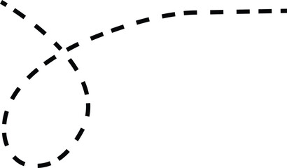 Line icon. Dotted path and location pin. Route location two pin sign and dotted line. Travel vector isolated on transparent background. line curve simple direction shape symbol