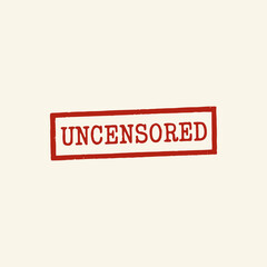 A raw, rebellious, and edgy look uncensored stamp with a distressed texture and a strong typewriter styles. Ideal for content warnings, underground designs, independent media, or bold artistic stateme