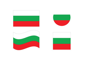 Flag icons of Bulgaria. Bulgaria Official National Flag. Flat Digital Vector Illustration of   Bulgaria Flag and National Emblem. Rectangular   Bulgaria Flag Icon – Standard Size and Colors.
