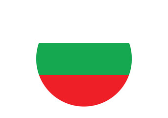 Round  Bulgaria Flag Icon –  Bulgaria Flag Circular Vector Badge with Standard Colors and National Symbol. Circle Flag Icon of  Bulgaria, Button Badge Icon.
