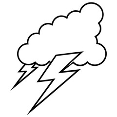 Retro Thunderbolt Vector Art