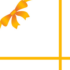 Gift Wrapped Golden Ribbon Illustration
