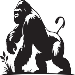 gorila vector sihouette